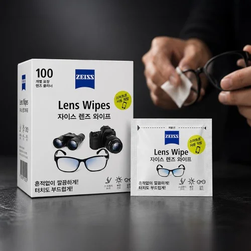 [07489] 자이스 렌즈와이프 일회용 휴대폰클리너 카메라액정클리너 렌즈청소 먼지제거 100매
