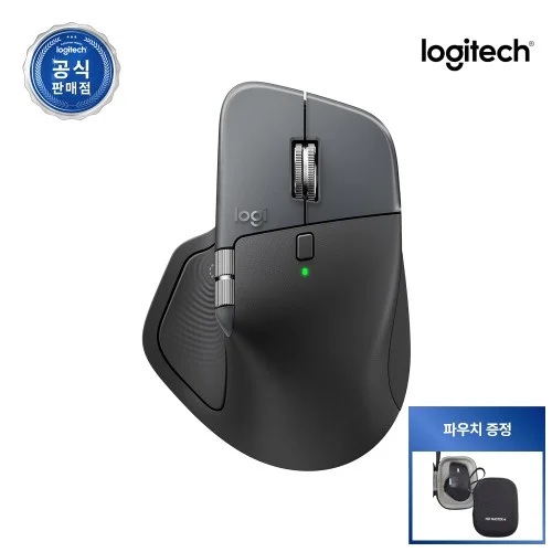 [07518] [전용파우치+이니셜각인]로지텍코리아 공식 MX Master 4 무선마우스 그래파이트