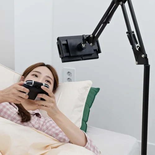[07528] 편안한 영상시청 각도조절 누워서 휴대폰 핸드폰 자바라 침대 스탠딩 거치대