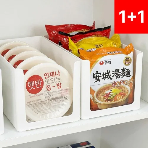 [07648] 펜트리 수납함 팬트리 정리함 펜트리 투명 서랍 수납 정리함 냉장고 라면 한누네 1+1중형