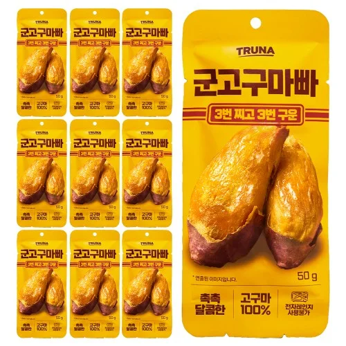 [07982] 트루나 군고구마빠 50g x 10봉 고구마말랭이 고구마간식 고구마스틱