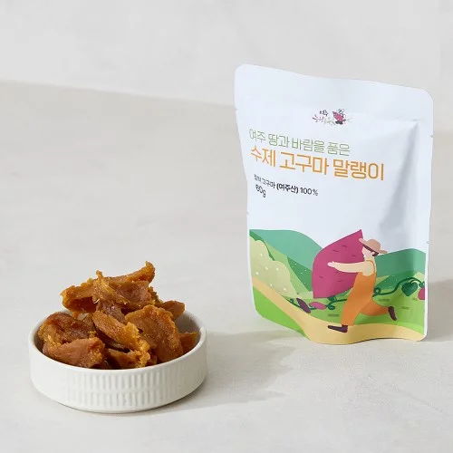 [08003] 친환경 무농약 아이 간식 호풍미 호박 고구마말랭이, 60g, 5개