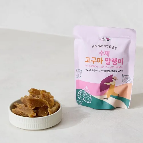 [08006] 친환경 무농약 아이 간식 소담미 꿀 고구마말랭이, 60g, 5개