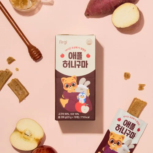 [08022] 퍼기 국산 아기 유아 간식 꿀 고구마 말랭이 10개입 1박스 애플 허니구마, 230g, 1개