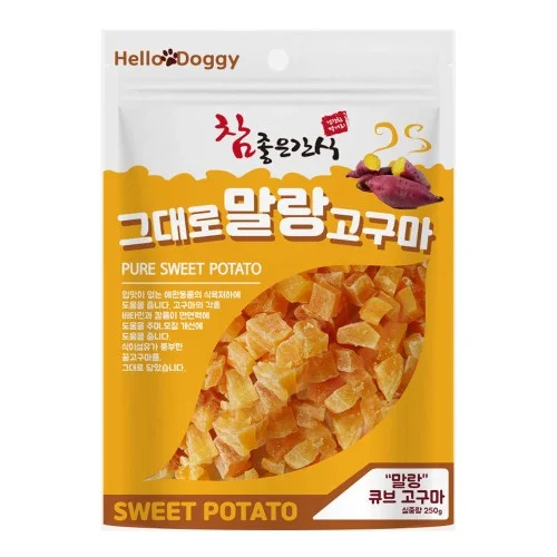 [08024] 강아지 고구마 말랭이 참좋은간식 그대로 말랑고구마 큐브 250g