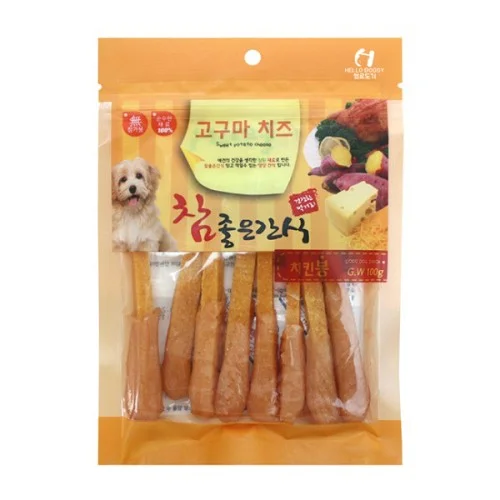[08028] 헬로도기 고구마치즈 강아지고구마 말랭이 건조 간식 치킨, 100g, 1개