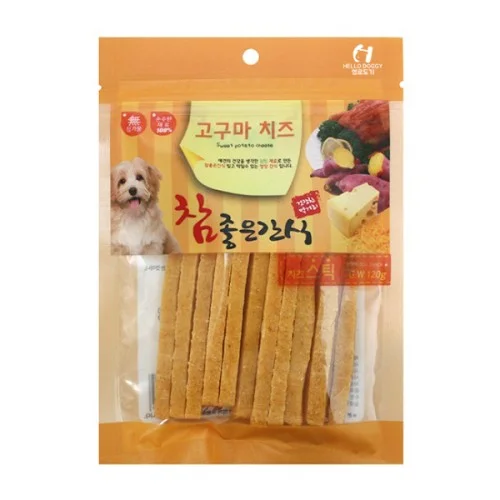 [08031] 헬로도기 고구마치즈 강아지고구마 말랭이 건조 간식 치즈스틱, 100g, 1개