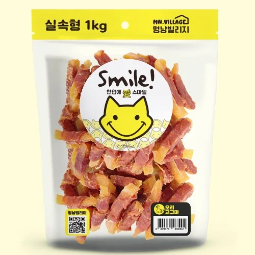 [08037] 스마일 강아지 고구마 간식 대용량 사사미 오리 고구마 말랭이 1kg
