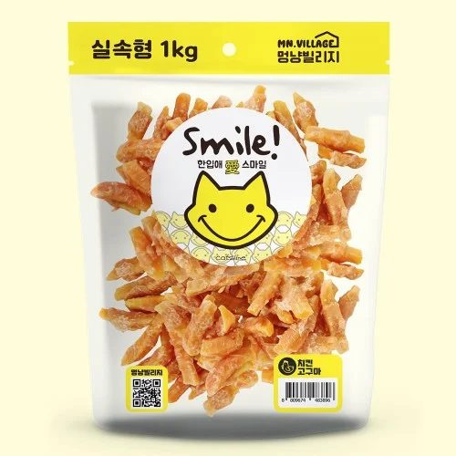 [08039] 스마일 사사미 강아지 고구마 간식 말랭이 치킨 고구마 1kg