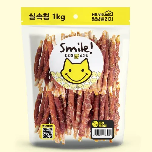 [08050] 스마일 강아지 오리고기 간식 사사미 대용량 간식 오리스틱 1kg