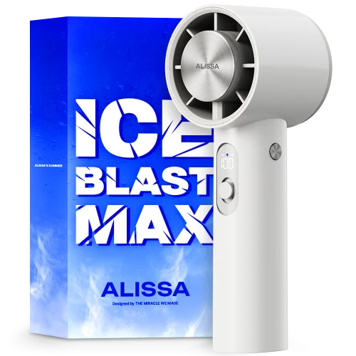 [08326] 알리사 100단 ICE BLAST MAX 휴대용 선풍기 냉각 에어컨 손 선풍기 손풍기 미니 핸디