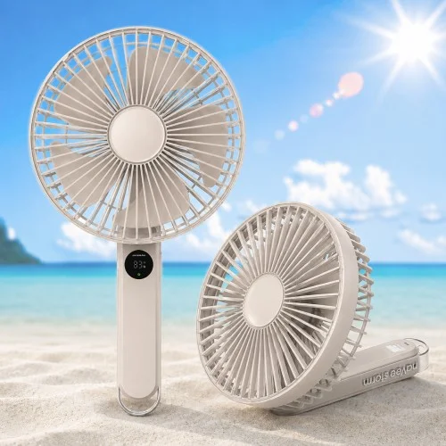 [08329] 나비 빅팬 접이식 휴대용 손 선풍기 저소음 BLDC 모터 4000mAh 샌드 카키