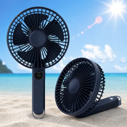 [08343] 나비 빅팬 접이식 휴대용 손 선풍기 저소음 BLDC 모터 4000mAh 인디고네이비