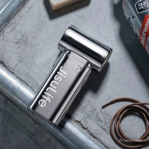 [08384] 지수라이프 미니 손 선풍기 손풍기 무선 소형 에어건 선풍기 라이프9 크롬