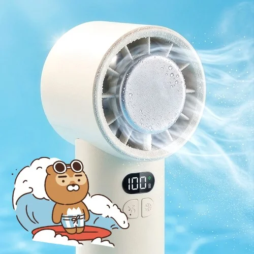 [08402] [N배송]카카오프렌즈 냉각선풍기 라이트섬머 무선 미니 저소음 핸디 휴대용 손 선풍기
