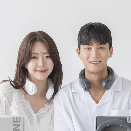[08415] 디센느 아이스 급속 냉각 넥밴드 넥 선풍기 무선 넥풍기 목풍기 다크