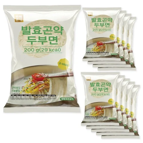 [09215] 100g당 14.5kcal 빼빼곤약 발효곤약두부면 200g, 10개