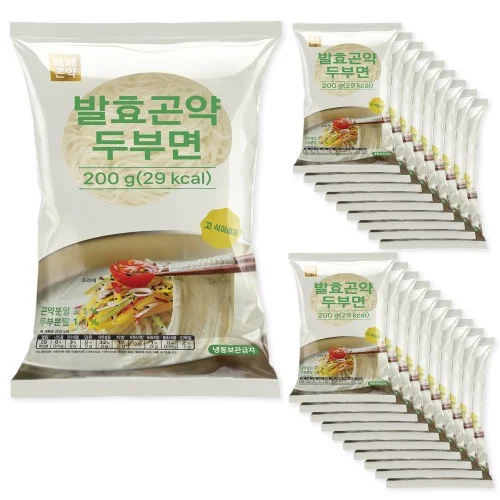 [09233] 100g당 14.5kcal 빼빼곤약 발효곤약두부면 200g, 20개