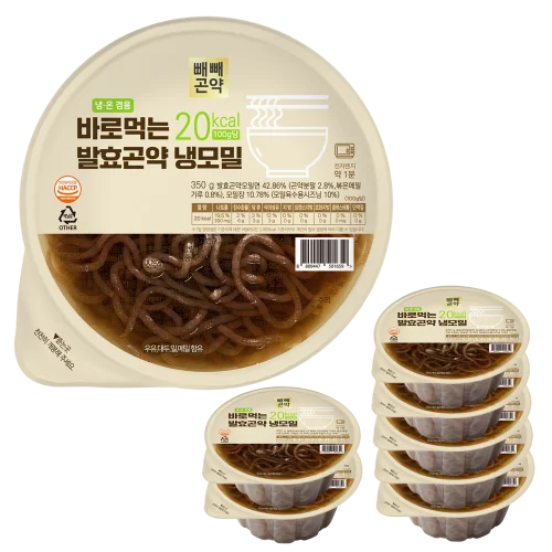 [09271] 국물까지 다먹어도 79kcal 바로먹는 발효곤약 냉모밀 350g, 8개