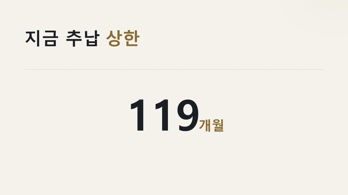 단기 가입 후 장기 추납 문제가 내국인에게도 똑같이 생긴다는 것을 정리한 그림