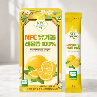 리쥬엑스 유기농 NFC 레몬즙 스틱, 15ml, 10포, 10개