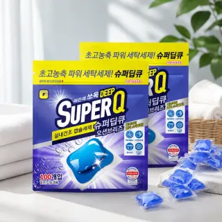 슈퍼딥큐 실내건조 캡슐세제, 오션브리즈향, 8g, 100개입, 2개
