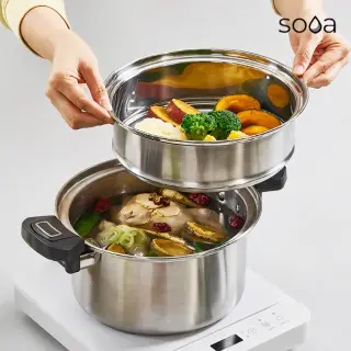 수아 두가지 요리를 한번에 7L IH 저압냄비 SN-207S, 1세트