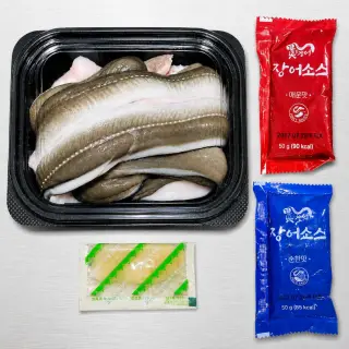 산들에담다 통영 손질 활 바다장어, 대, 1kg, 1박스