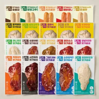 육식토끼 소스 닭가슴살 10종 100g 10팩 + 닭가슴살 5종 100g 10팩 + 닭가슴살 소시지 5종 80g 10팩, 1세트