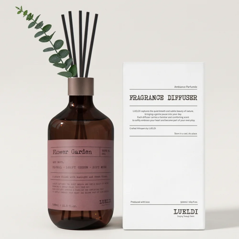 루엘디 프리미엄 대용량 퍼퓸 디퓨저, 플라워 가든, 500ml, 1개