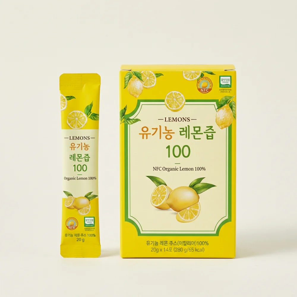 올바른 유기농 레몬즙 착즙 100, 20g, 14포, 6박스