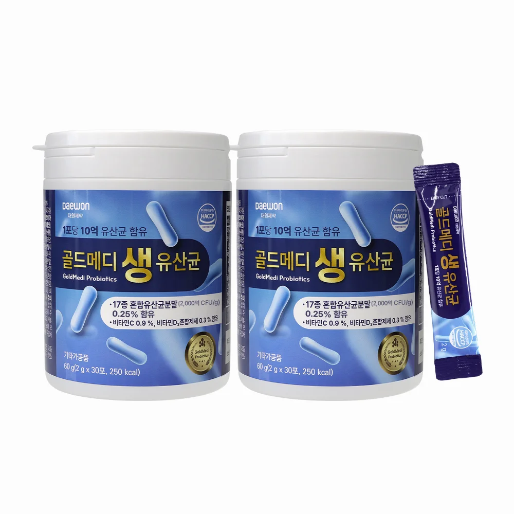 대원제약 골드메디 생유산균, 2g, 30포, 2개