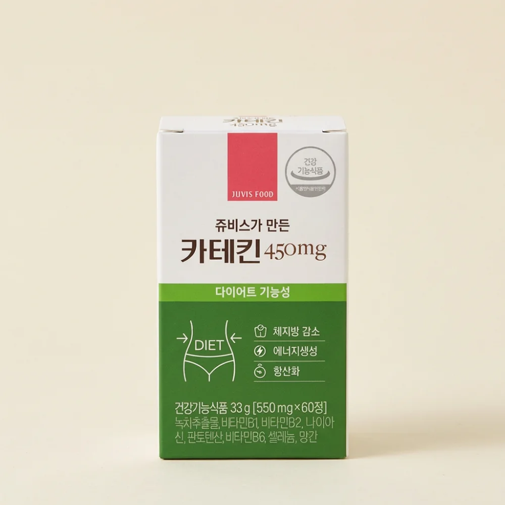 쥬비스가 만든 카테킨 450mg, 60정, 3박스