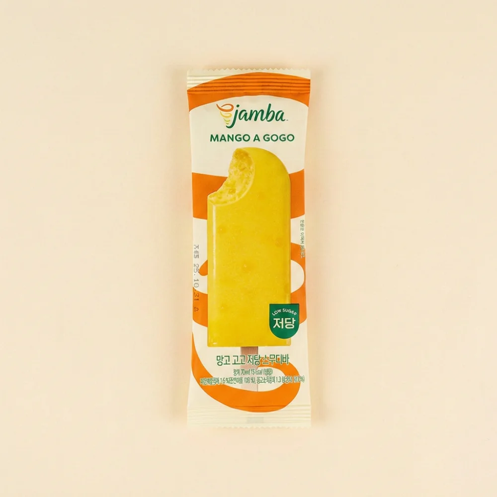 잠바주스 망고고고 저당 저칼로리 스무디바 아이스크림, 망고맛, 70ml, 24개