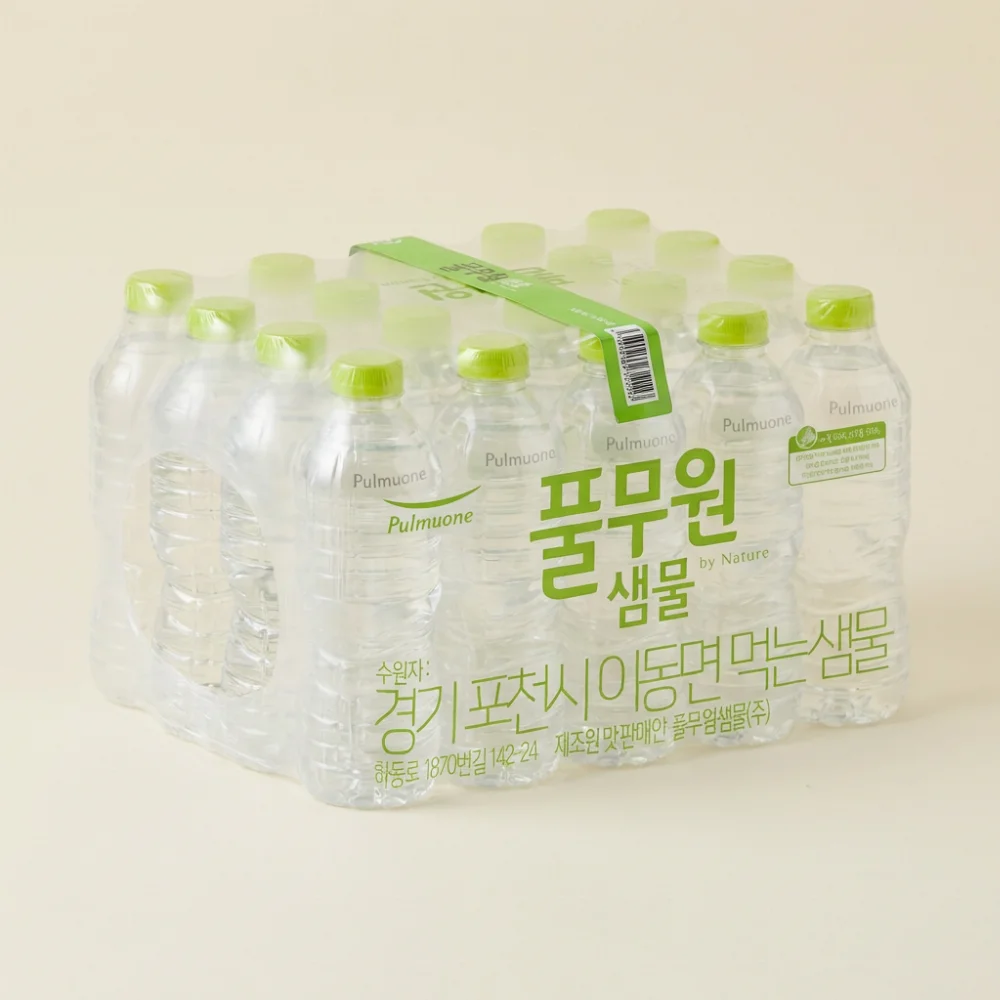 풀무원 샘물 생수, 무라벨, 500ml, 80개