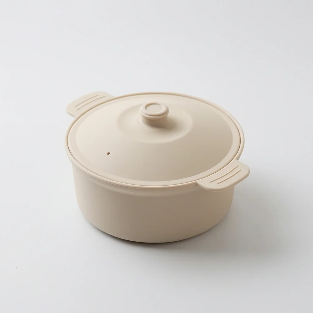 칼로쿡 다용도 실리콘 찜기, 원형, 샌드크림, 600ml, 1개