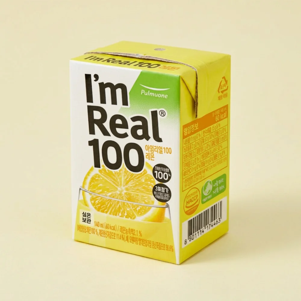 풀무원 아임리얼100 레몬, 140ml, 24팩