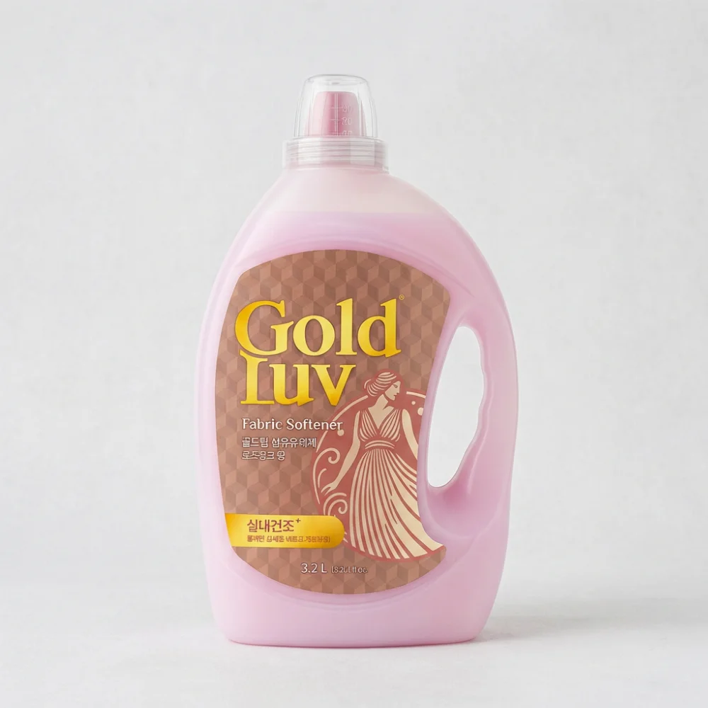 골드럽 섬유유연제 로즈핑크, 3.2L, 4개