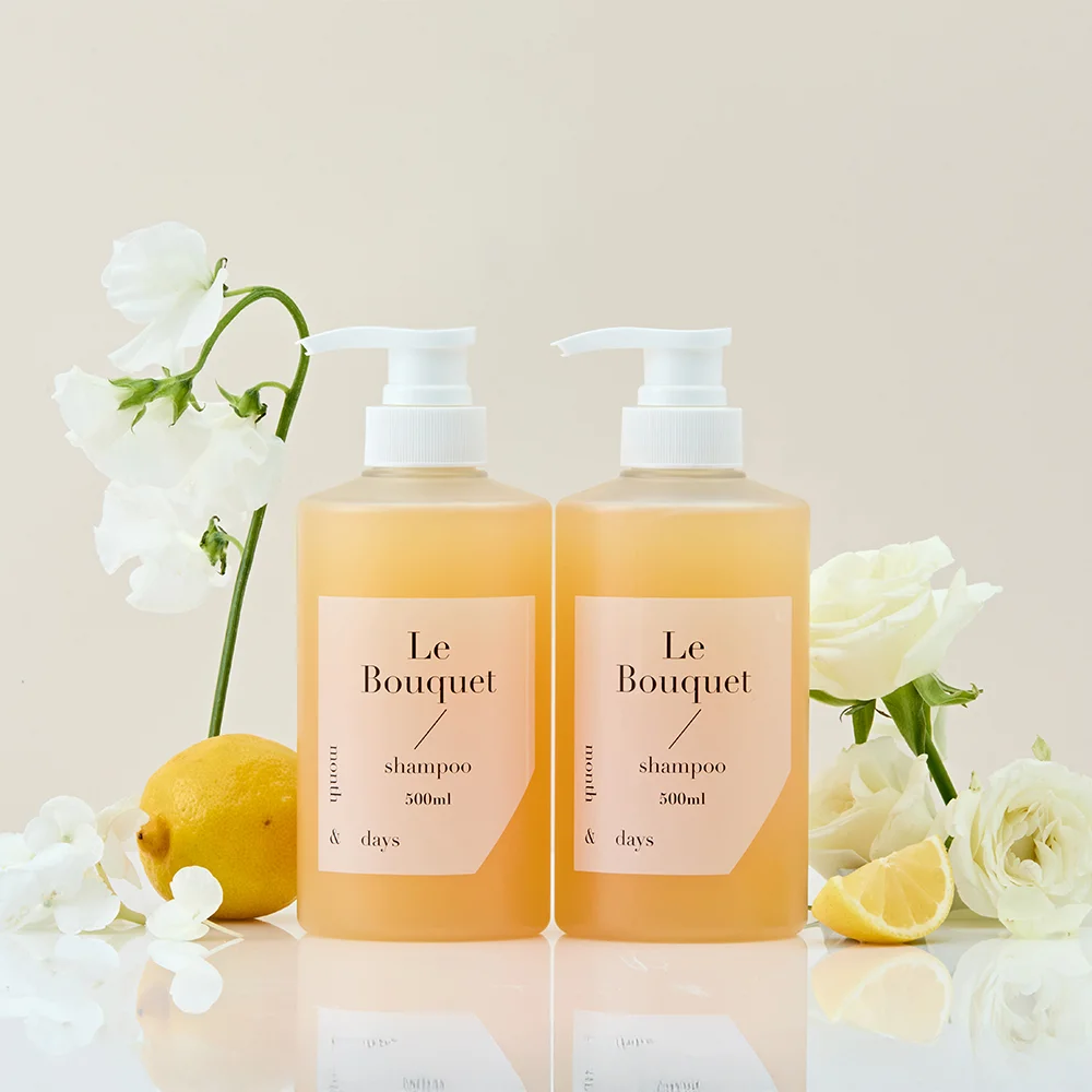 먼스앤데이즈 퍼퓸케어 샴푸 르 부케, 플로럴향, 500ml, 2개