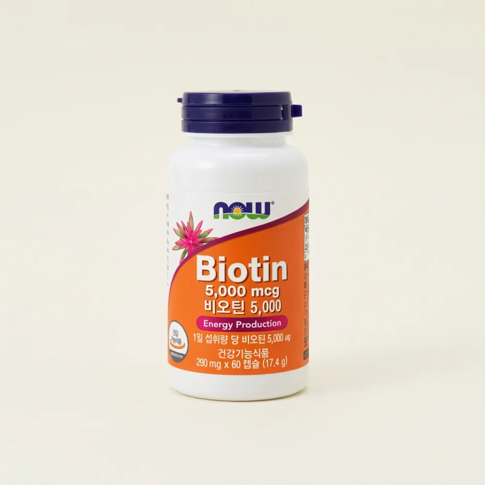 나우푸드 비오틴 5000mcg, 290mg, 60캡슐, 3개