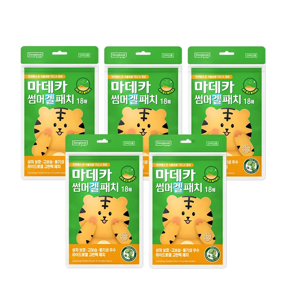 동국제약 마데카 썸머 겔 패치, 18매입, 5개