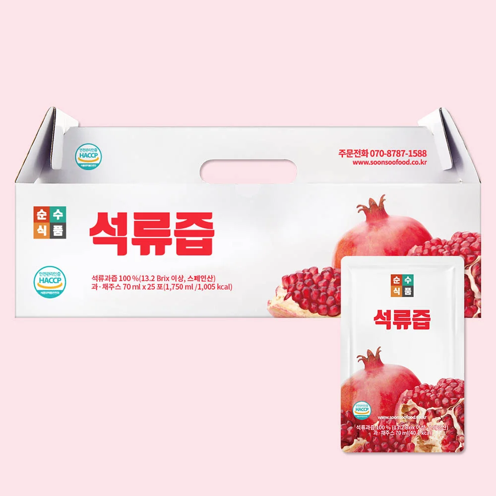 순수식품 석류즙, 70ml, 25포, 1박스