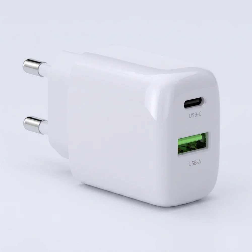 팬톤 25W 듀얼포트 어댑터 RCE-2521ACLKR, 그레이, 1개