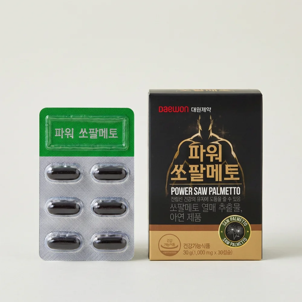 대원제약 파워 쏘팔메토, 1,000mg, 30캡슐, 4박스