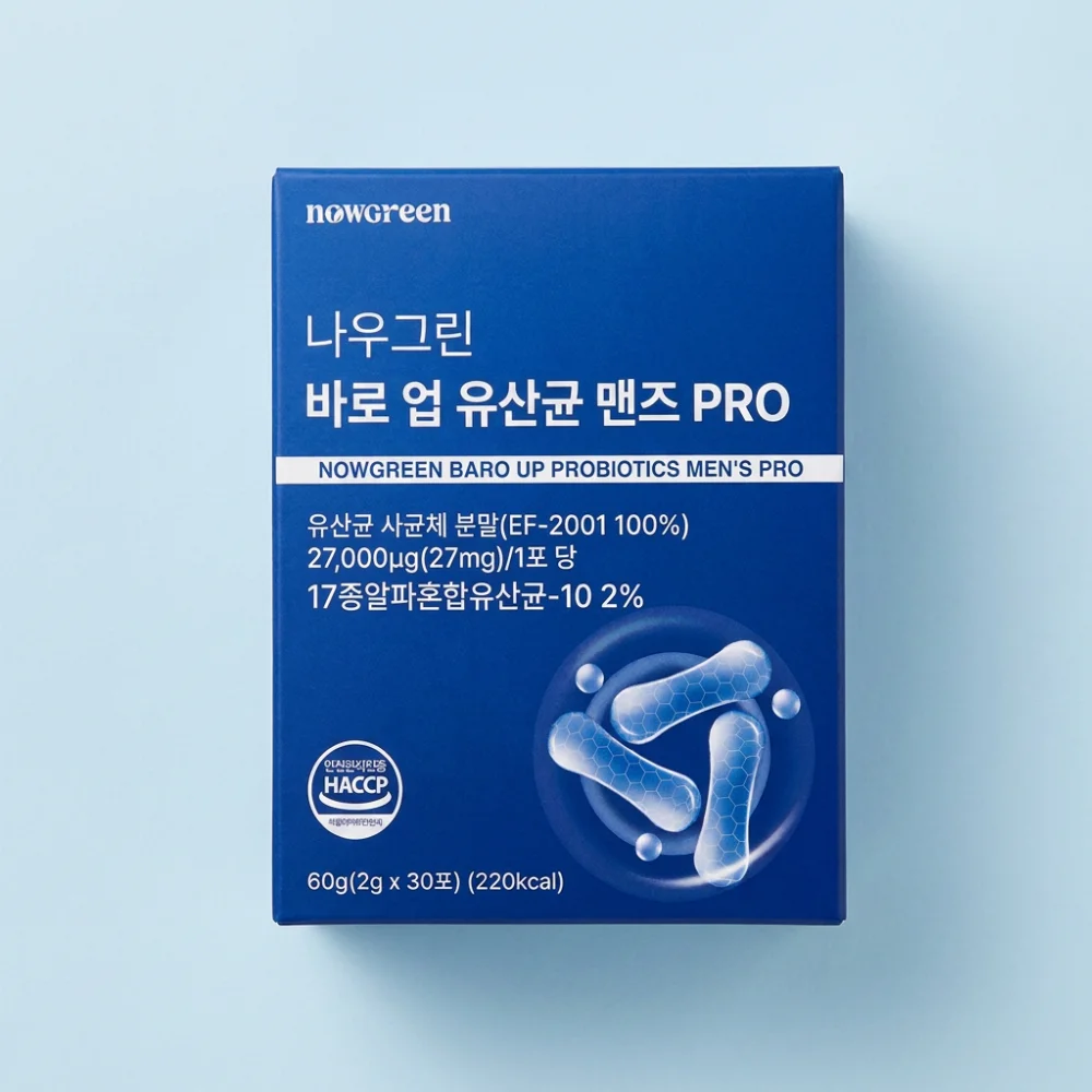 나우그린 바로 업 유산균 맨즈 PRO 전립선 유산균, 30포, 1개