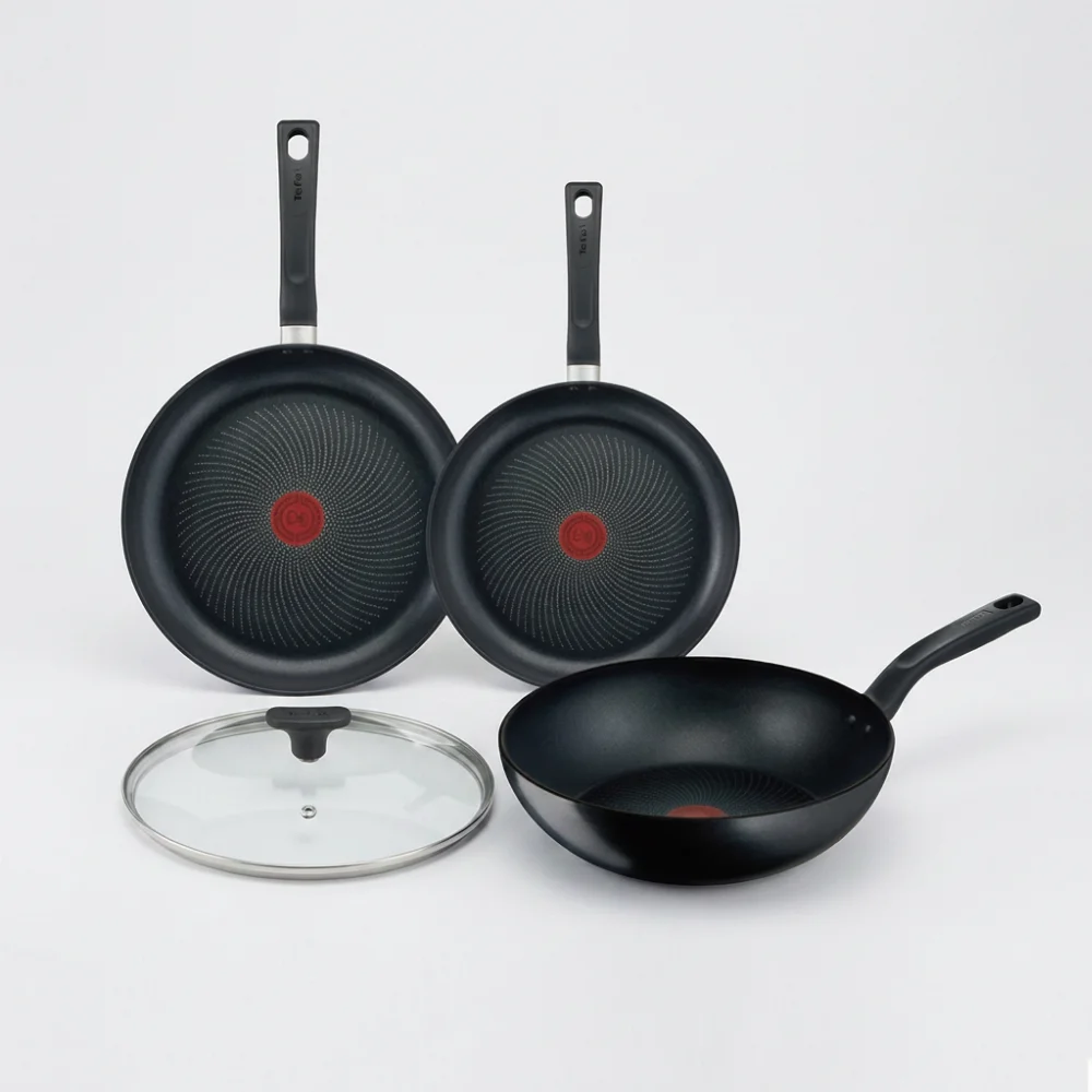 리퍼 테팔 인덕션 티타늄 마스터쿡 4종, 프라이팬, 22cm, 1개 + 28cm, 1개 + 볶음팬, 28cm, 1개 + 유리뚜껑, 28cm, 1개