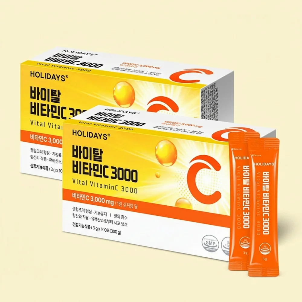 홀리데이즈 바이탈 비타민C 3000, 3000mg, 100포, 2개