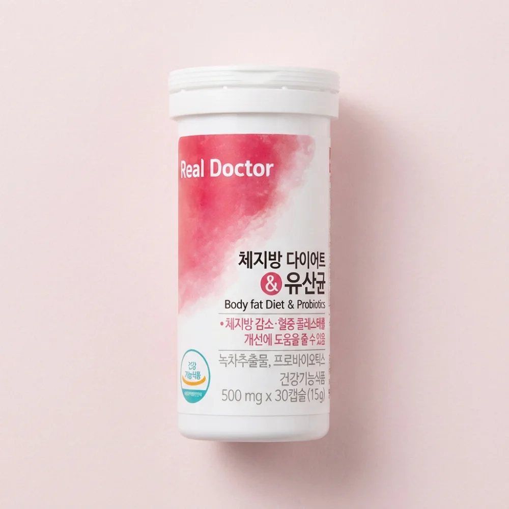리얼닥터 체지방 감소 장건강 다이어트 유산균 프로바이오틱스 카테킨 녹차, 30캡슐, 3개