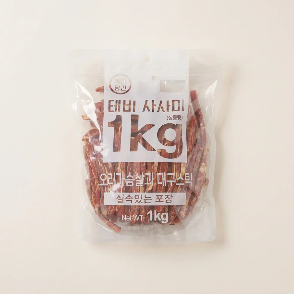 테비 강아지간식, 테비 오리가슴살&대구스틱, 1kg, 1개
