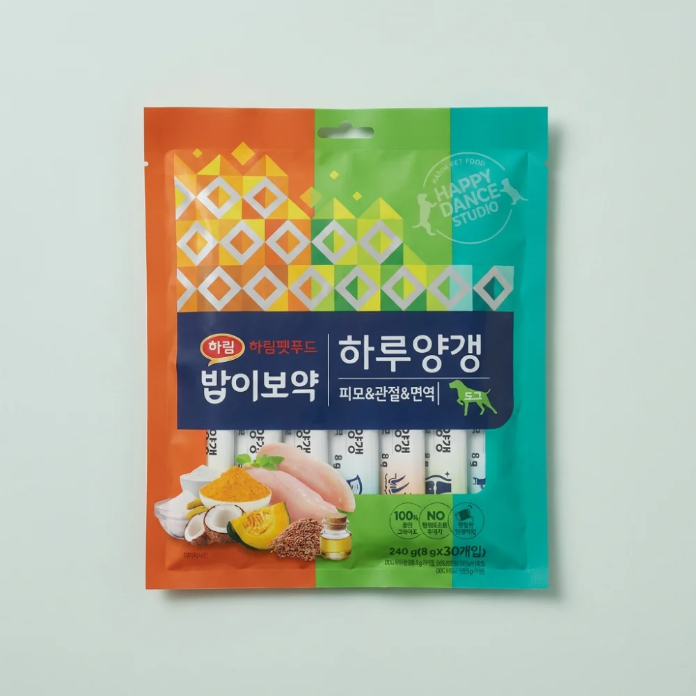 하림펫푸드 밥이보약 DOG 하루양갱, 버라이어티팩, 8g, 30개입, 1봉